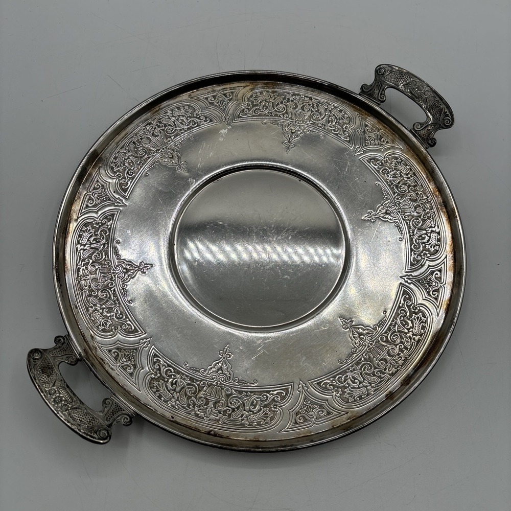 Vintage Benedict EPNS Silverplate Platter #1165 Ornate Serving Tray